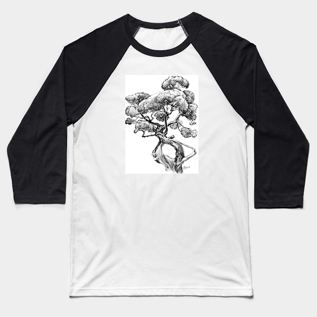 Pine tree Baseball T-Shirt by Alla